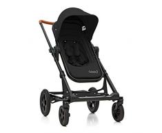 Seed 91574 Papilio Kinderwagen mit Lenkstange in Lederoptic Cognac, Rädern und Sitz/Wanne, schwarz