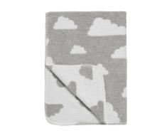 Meyco 1551095 Babydecke / Kuscheldecke Little Wolke, 120 x 150 cm, grau