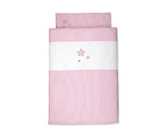 Sterntaler Kinder-Bettwäsche, Kopfkissen und Bettdecke, Stern-Motiv, Größe: 135 x 100 cm, Rosa
