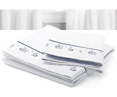 Petit Lazzari Little Fox Bettwäsche für Moses/Kuckucks, Tiere, Blau, 35 x 75 cm