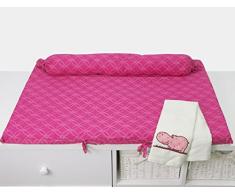 ToTs by Smartrike 250-105 Wickelauflage, Joy Hippo, mit extra Nackenrolle, Bezug 100 Prozent Baumwollsatin, 80 x 58 x 4 cm, pink