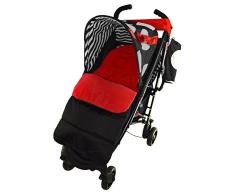 Fußsack/COSY TOES kompatibel mit Maclaren Quest Sport Kinderwagen Fire Rot