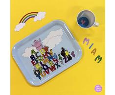 Barbapapa Petit Jour Paris – BABU44 – Tablett und Tasse – für einen super kleinen Schlaf im Bett Mehrfarbig