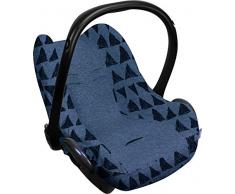 Original Dooky Seat Cover Schonbezug Dark Blue Tribal für Babyschale Universalgröße geeignet für 3 und 5 Punkt Gurtsystem Autositz, für Altersgruppe 0+, blau/schwarz