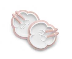 BabyBjörn 074064 Kinderteller, Löffel und Gabel, 2 Sets, rosa