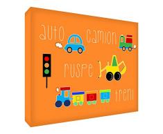 Feel Good Art zoomilly1216 – 04it Bild auf Leinwand Wand in Frühstücksflocken und Entnehmen 30 x 20 x 4 cm Arancione