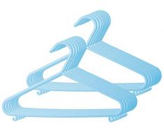 Bieco Kleiderbügel Kinder 16 St. Eisblau | Länge ca 30 cm | Baby Kleiderbügel | Kunststoff Kleiderbügel Kinder Baby | Baby Organiser Für Kleiderschrank | Kleiderbügel Baby | Baby Clothes Hangers