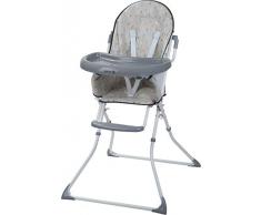Safety 1st Hochstuhl Kanji, kompakt zusammenklappbar und platzsparend zu verstauen, großer Tisch mit Bechervertiefung, geeignet ab ca. 6 Monate bis max. 15kg, warm grey