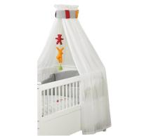 Christiane Wegner 0310 00-100 - Bett-Set Elch für Bett 70 x 140 cm, bestehend aus Himmel mit Mobile, Kopfschutz, Bettwäsche 100 x 135 cm und kleinem Kissen 40 x 60 cm