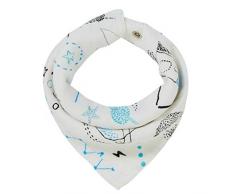 Angel Dear Bandana aus Bambus und Baumwolle mit doppelter Knopfleiste Raum 25x25x0.5 Spazio