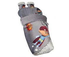 Babyline 2000679 Unisex - Jungen Fußsack Helden