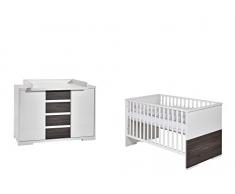 Schardt 10 866 32 02 Sparset 2 - teilig Maxx Fleetwood bestehend aus Kombi - Kinderbett, 70 x 140 cm, weiß