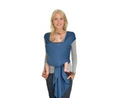 HOPPEDIZ elastisches Tragetuch für Früh- und Neugeborene, inkl. Trageanleitung, 5,40m x 0,50m, Indigo