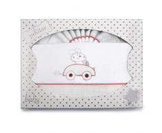 Pekitas SFminiC18MOD4-GR Bettwäsche-Set, 3-teilig, Flanell, für Babybett, 80 x 50 cm, Grau