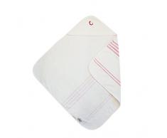 Hippychick HCBABTOWRW Baby Badetuch, weiß/rot