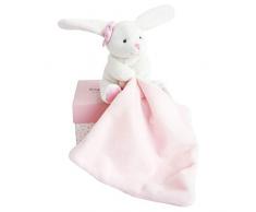 Doudou et Compagnie Hase Box Blume Kuscheltier rosa