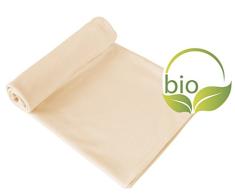 ByBoom - Babydecke, Kuscheldecke, Erstlingsdecke, Sommerdecke, 70x100 cm; 100% BIO BAUMWOLLE, Farbe:Beige/Beige