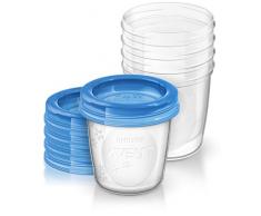 Philips Avent SCF619/05 Aufbewahrungsbecher für Muttermilch, 5x 180 ml Becher inklusive Deckel