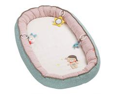 Fehn 060621 Kuschelnest Bruno / Kuscheliges Nestchen mit 3 abnehmbaren Spielzeugen für optimalen Komfort beim Kuscheln & Spielen – für Babys und Kleinkinder ab 0+ Monaten