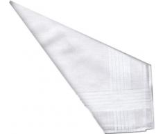 DuDu N Girlie Satin Bordüre Herren 100% Baumwolle Taschentuch, 40 cm x 40 cm, 12-teilig