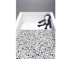 Jollein - Bettwäsche Leopartdenprint 140x100cm - Kinderbettwäsche aus 100% Baumwolle - Gepunkteter Bettbezug für Babys & Kinder