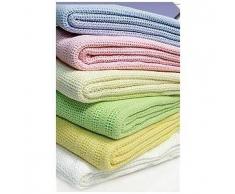 DuDu N Girlie 100 Prozent Baumwolle Babybett Bett Cellular Decke, Weiß