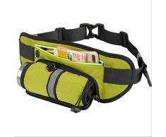 Local Makes A Comeback Lauftasche mit Flaschenhalter, wasserdichter Tragegurt, verstellbar, mit separatem Fach Durch das Tragen des Schlüssels ist die Karte sehr bequem. Grün