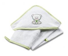 ITALBABY bestickt Terry Handtuch rechteckig aus Bambus, Weiß