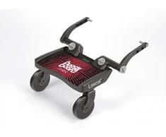 Lascal BuggyBoard Mini, Kinderbuggy Trittbrett mit Stehfläche, Kinderwagen Zubehör für Kinder von 2-6 Jahren (22 kg), kompatibel mit fast jedem Buggy und Kinderwagen, rot