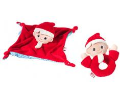 Unser Sandmännchen 503977 Sandmann Schnuffeltuch & Rassel Set, mehrfarbig