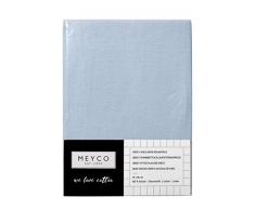 Meyco 566003 Jersey Spannbettlaken für Laufgittermatratze SpieldeckeBoxmatratze 100% Baumwolle 75x95cm Hellblau