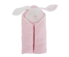 ToTs by Smartrike 180-105 Kapuzenhandtuch Classic, 100 prozent extra weicher Baumwollfrottee, 80 x 80 cm, pink/melange