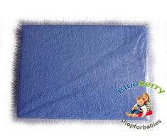Blueberryshop Spannbetttuch aus Frottee, für Kleinkinder-/Babybett, 140 cm x 70 cm, blau, 2 Stück