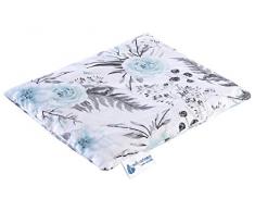 Kirschkernkissen Körnerkissen groß Wärmekissen 500g Rechteck 20x25cm Öko Natur 100% Baumwolle Medi Partners Wärme + Kältetherapie Massagetherapie (Graue Blumen)