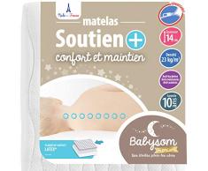 Babysom - Babymatratze Latex | Kindermatratze 60x120cm - Orthopädisch - Atmungsaktiv - Bezug abziehbar - Kaltschaum - Geprüft - Höhe 14cm