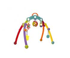 Playgro Zusammenklappbarer Spielbogen, Mit abnehmbarem Spielzeug, Ab 0 Monate, Junyju Fold and Go Activitiy Playgym, Bunt, 40173