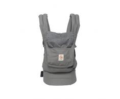 ERGObaby BCANPLAID Babytrage Original -(5,5 - 20 kg) Steel Plaid