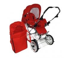 Eichhorn Buggy 419LUX-K042-AIR-STN Sportwagen mit Automatikgestell mit Softtragenest, Luftrad, rot