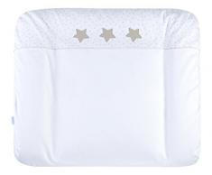 Julius Zöllner Wickelauflage Softy mit abnehmbarem Stoffbezug, 75 x 85 cm, Sternstunde weiß