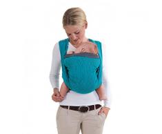 HOPPEDIZ Baby-Tragetuch, inklusive Bindeanleitung, New York türkis 5,40 m