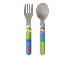 sigikid, Jungen, Besteck Hase, Racing Rabbit, Blau/Grün, 24873