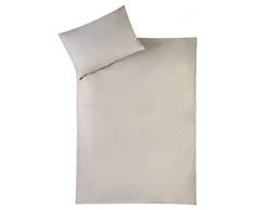 Julius Zöllner 85001 40540 - Bettwäsche Uni, Größe: 100x135 cm / 40x60 cm, uni taupe