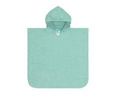 LÄSSIG Kinder Kapuzenhandtuch Badehandtuch Muslin Baumwolle/Muslin Poncho mint