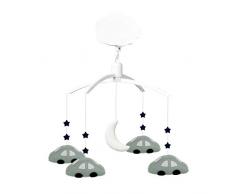 Trousselier - Musikmobile - Flugzeug & Auto - Leinen Stoff - Schlaflied Musik von Brahms - Klassisch Chic - Ideales Geburtsgeschenk - Einfach zu installieren - Farbe grün Seladon