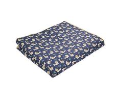 Ideenreich 2531 IDEENREICH Baby Krabbeldecke King Size| Lama blau | 135x150cm | ideal als Spieldecke, Krabbeldecke und Laufgittereinlage, gelb