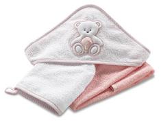 ITALBABY bestickt Handtuch rechteckig mit Griff, Pink