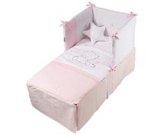 Bimbipirulos 20015214 - Bettdecke für Kinderbett + Nestchen + Kissen, Mädchen