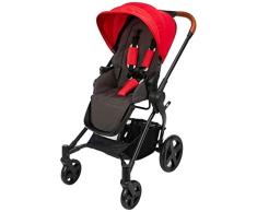 cbx Kinderwagen Kody Lux mit wendbarem Sportsitz, Mit Details in Leder-Optik, Inkl. Regenverdeck, Ab Geburt bis 15 kg, Crunchy Red