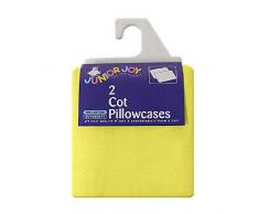 Junior Joy 6274LE Kinderbett Baumwolle Kissenbezug, 2-Pack, lemon
