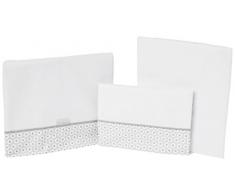 Petit Lazzari Alvin – Set von 3 Blatt für Babybett, 60 x 120 cm, grau